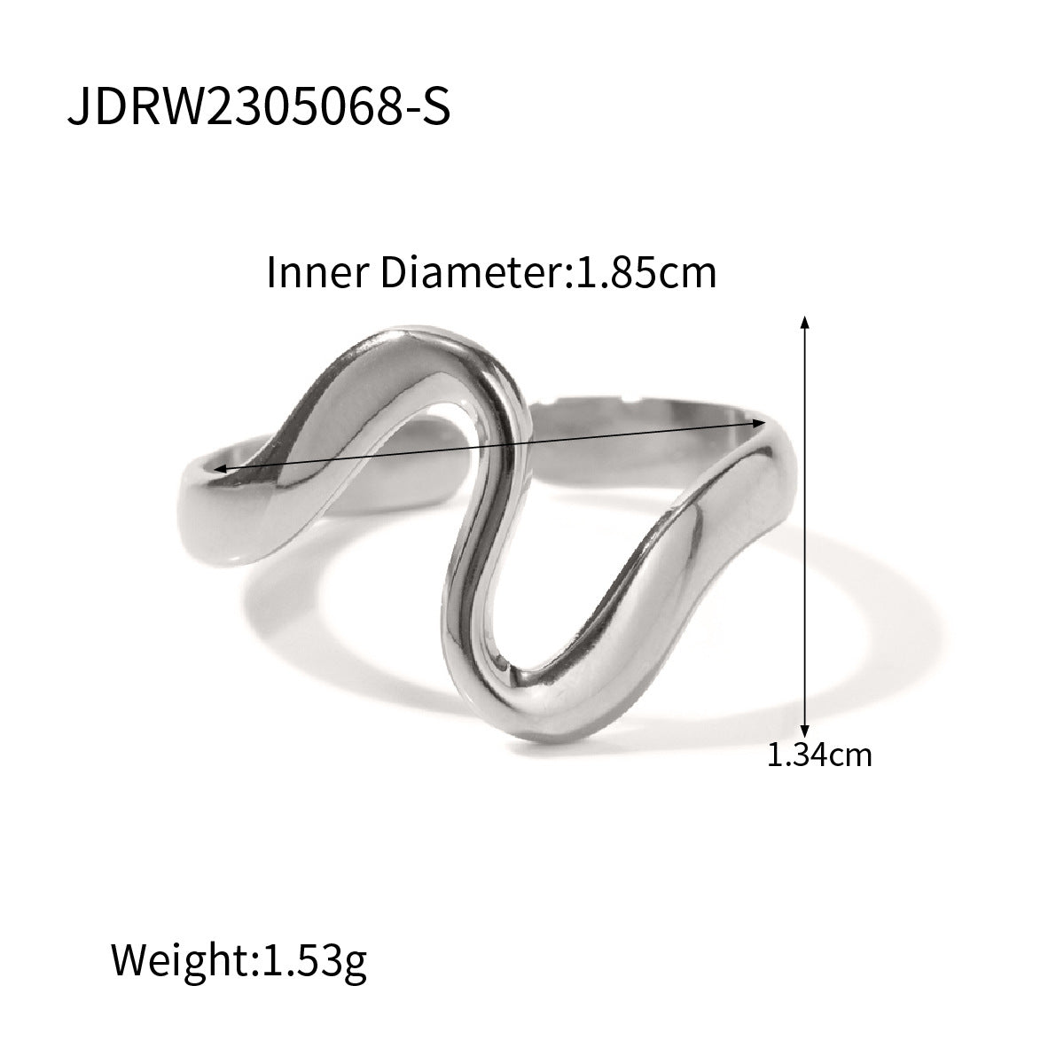Stainless Steel Exaggerated Open Advanced Sense Rings