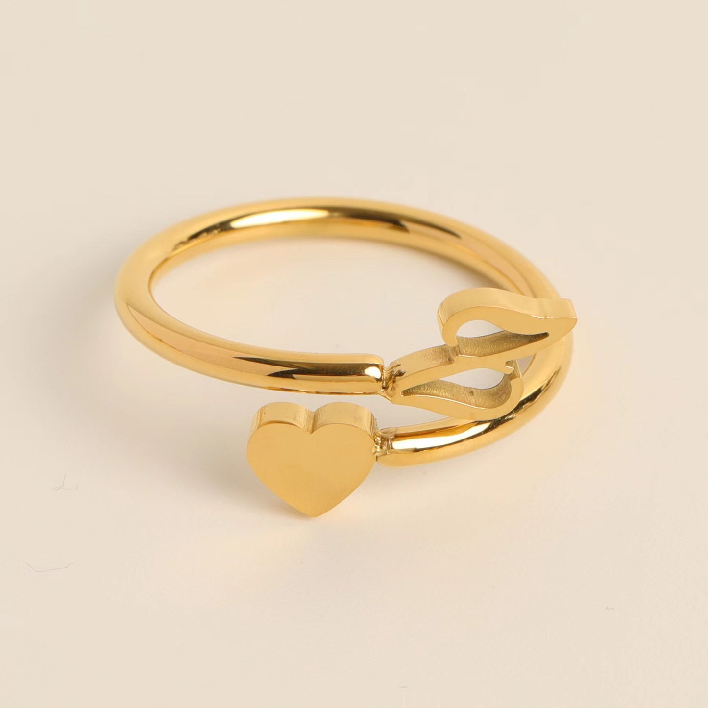 Three-dimensional Love Little Finger Open Adjustable Rings