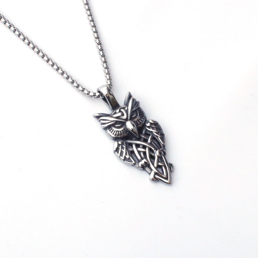 Men's Vintage Cross Ghost Head Titanium Fashion Necklaces
