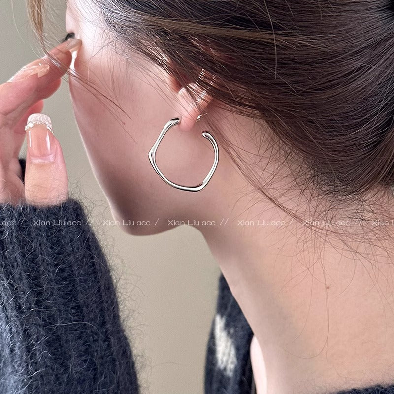 Women's Style Irregular Ear High-grade Simple Niche Earrings
