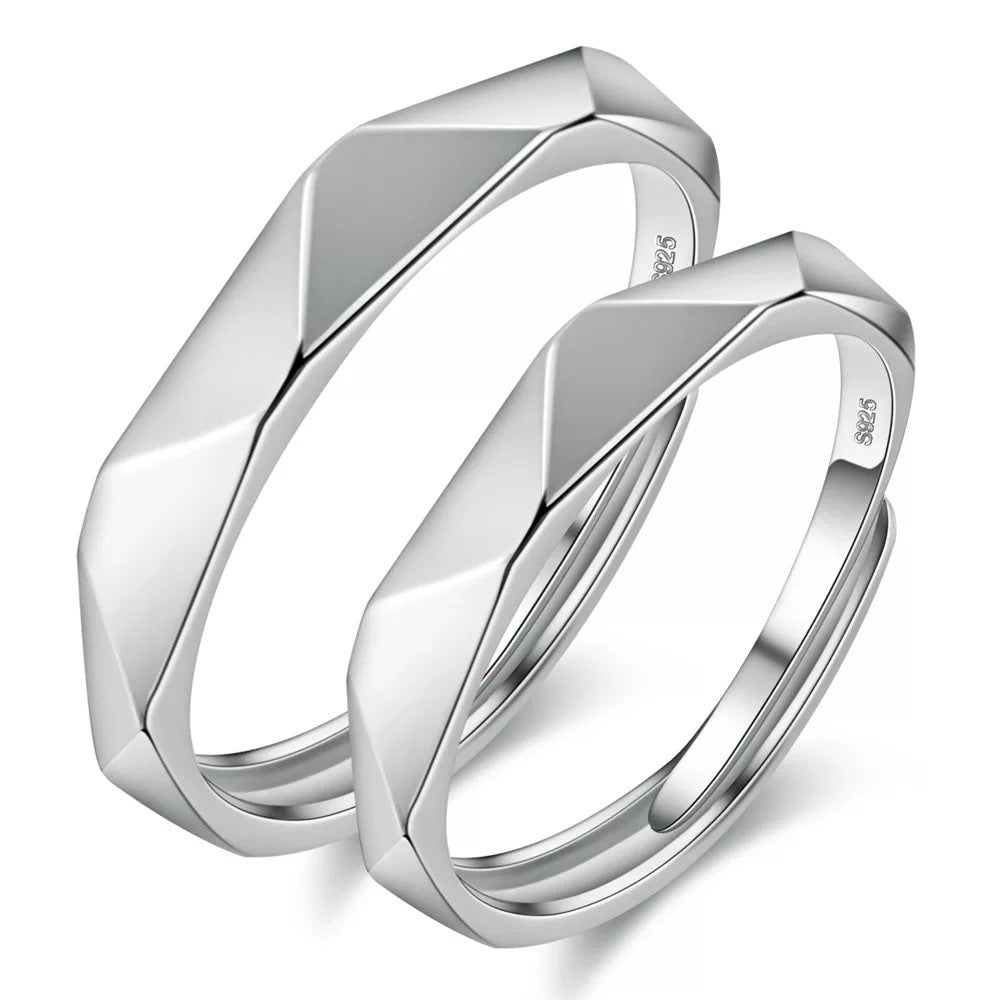 Women's & Men's Couple Fashionable Temperamental Style Inlaid Zircon Rings