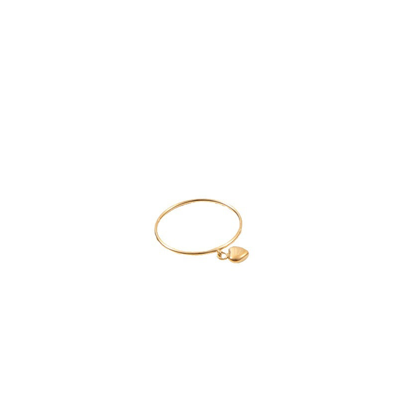 Movable Peach Heart Titanium Steel Gold Bracelets