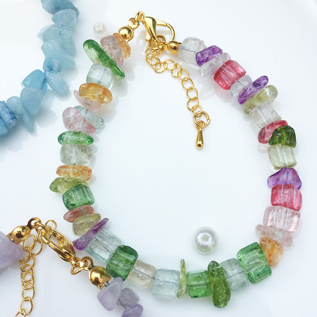Women's Multiple Colors Fashion Sweet Irregular Gravel Strawberry Bracelets