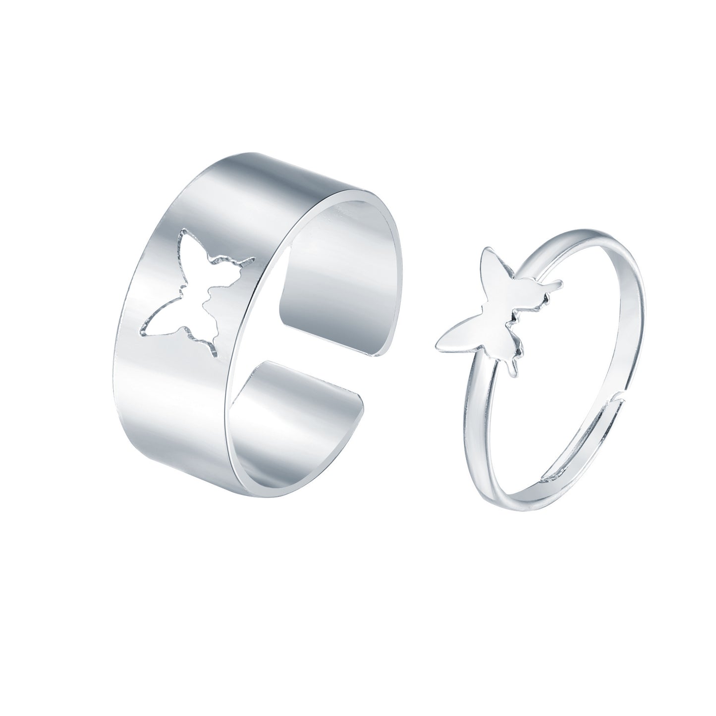 Suit 2 Set Creative Personality Butterfly Rings
