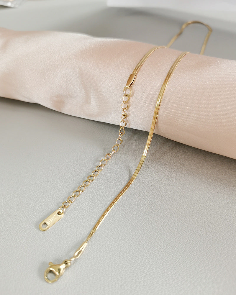 Steel Female Clavicle Chain Choker Snake Bones Necklaces