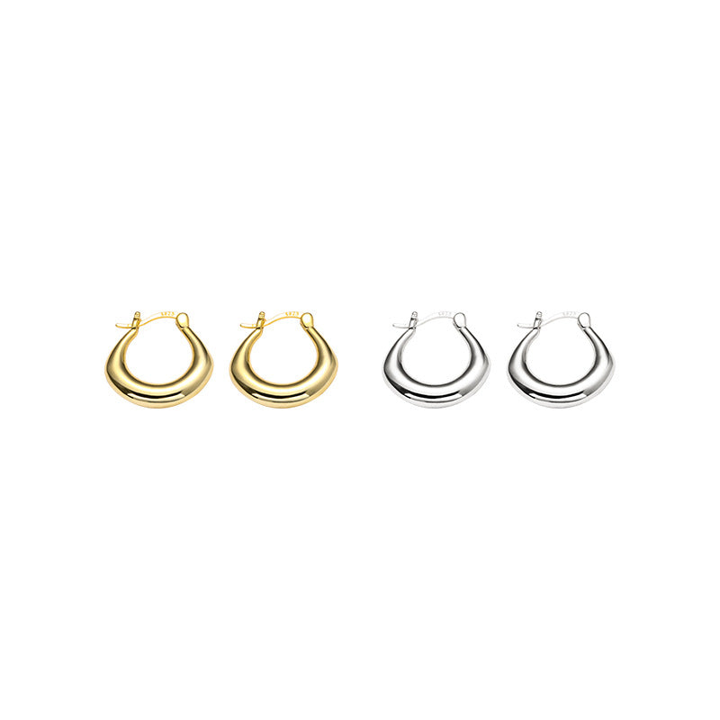 Women's Fashionable Cute Simple High-grade Sier Needle Exquisite Earrings