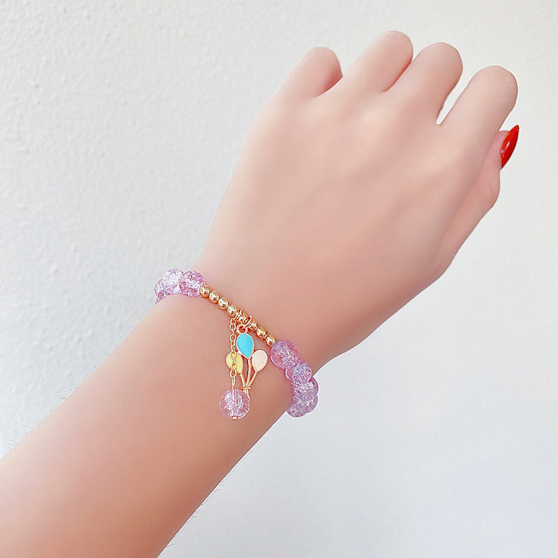 Hand Beading Glass Cute Princess Cartoon Bracelets