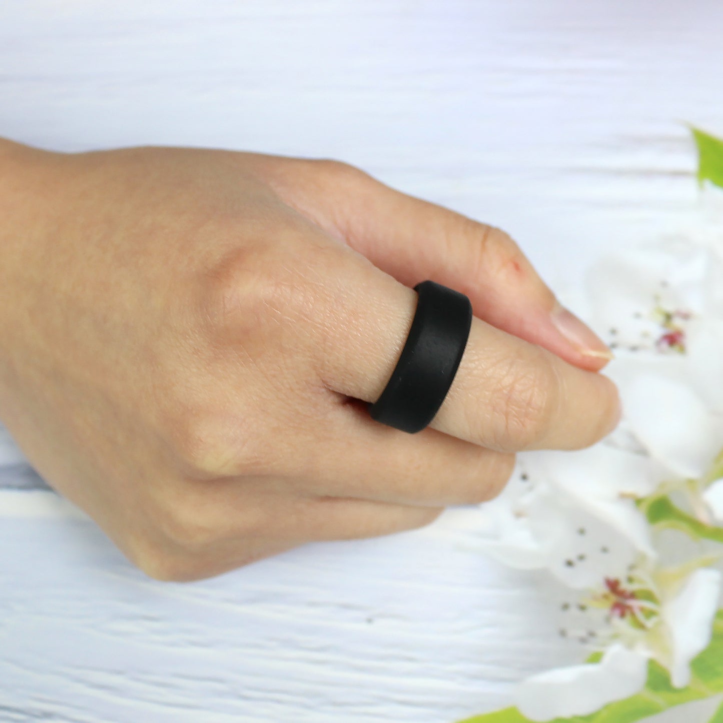 Men's Beveled Silica Gel Outdoor Sports Rings