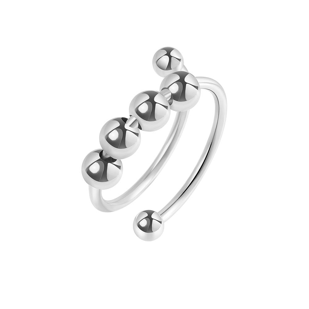 Women's Pcs Anxiety Relief Anti Spinning Stainless Rings
