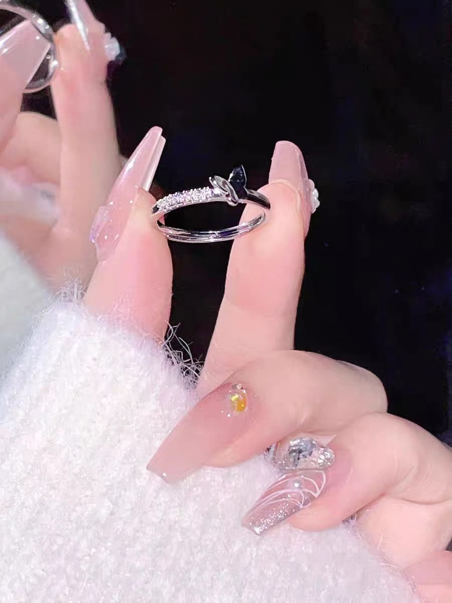 Fairy Butterfly Opening Affordable Luxury Fashion Rings