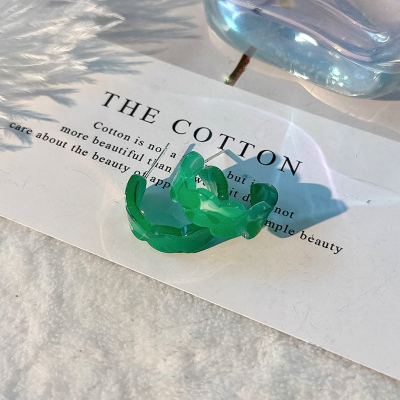 Fashion Design Candy Color Chain Female Dopamine Rings
