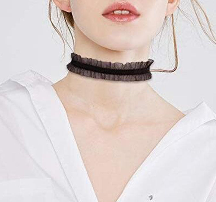 Women's Collar Lace Simple Black Clavicle Chain Necklaces