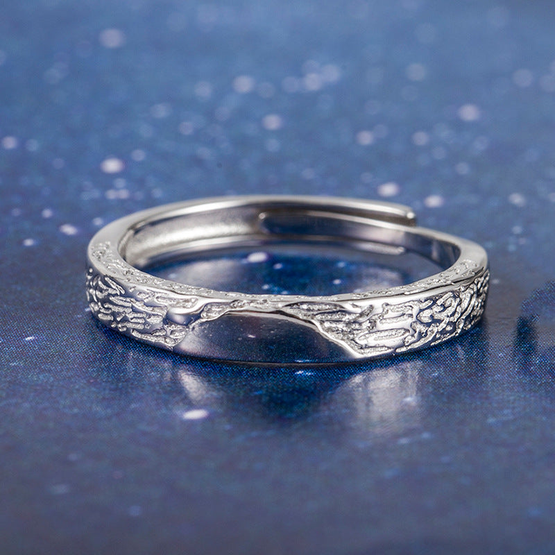 Love Couple Simple Opening Design Valentine's Rings