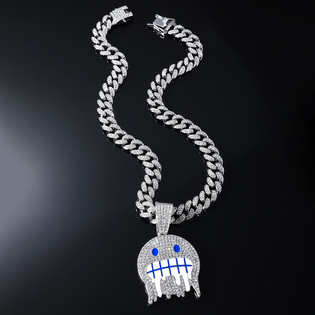 Men's Ice Face Expression Cuban Link Chain Pendants
