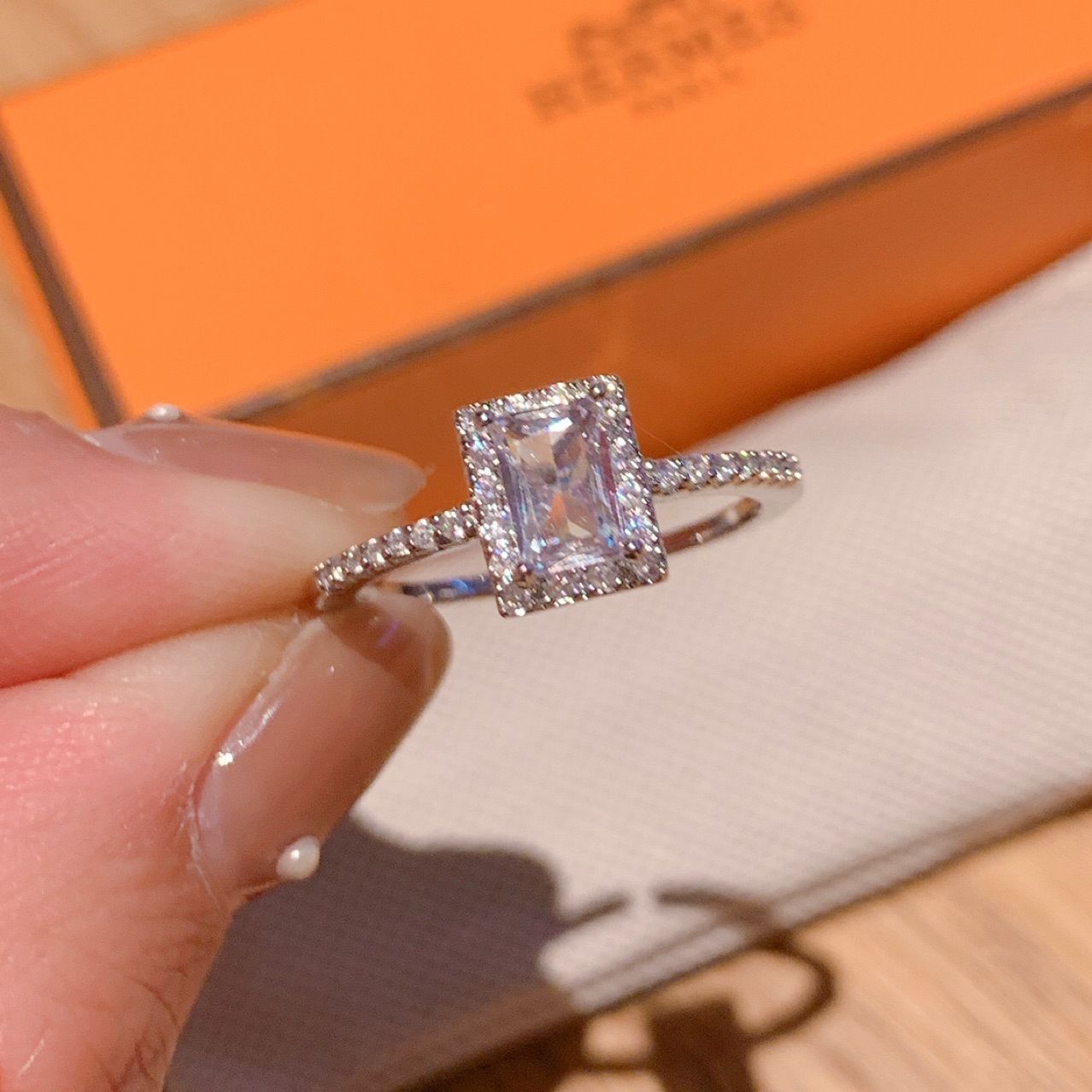 Super Shiny Light Luxury Full Zirconium Open Rings