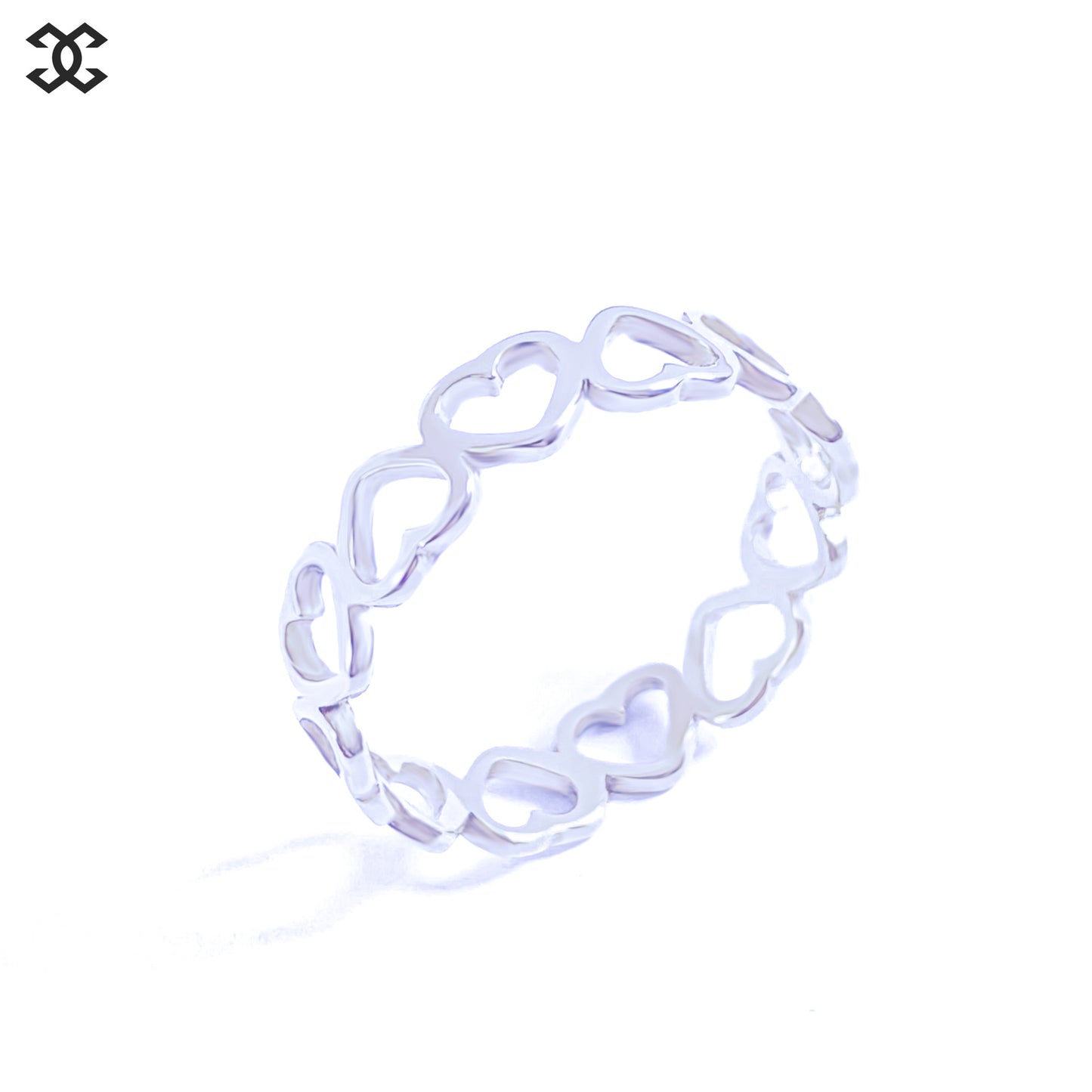 Women's Gold Heart-shaped Simple Niche No Pigment Rings