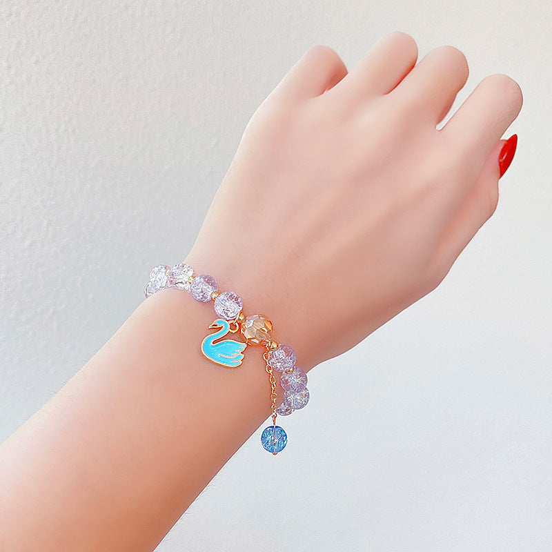 Hand Beading Glass Cute Princess Cartoon Bracelets