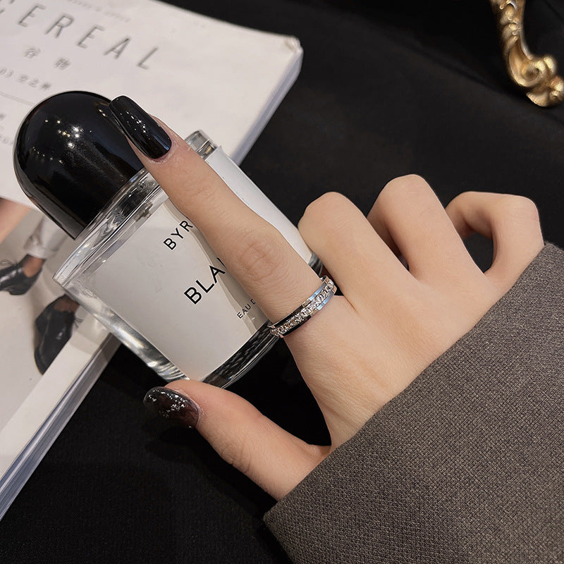 Women's & Men's Couple Style Simple High-grade Single Double Rings