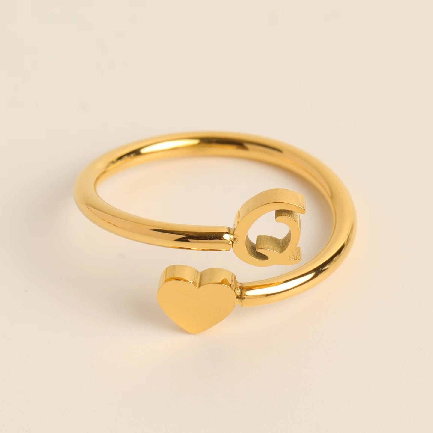Three-dimensional Love Little Finger Open Adjustable Rings
