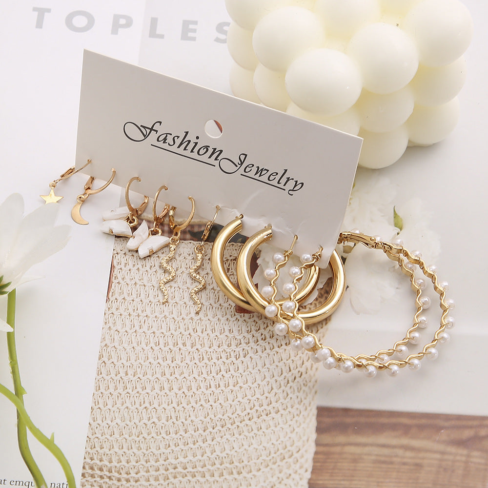 Suit Pairs Of Creative Simple Acrylic Earrings