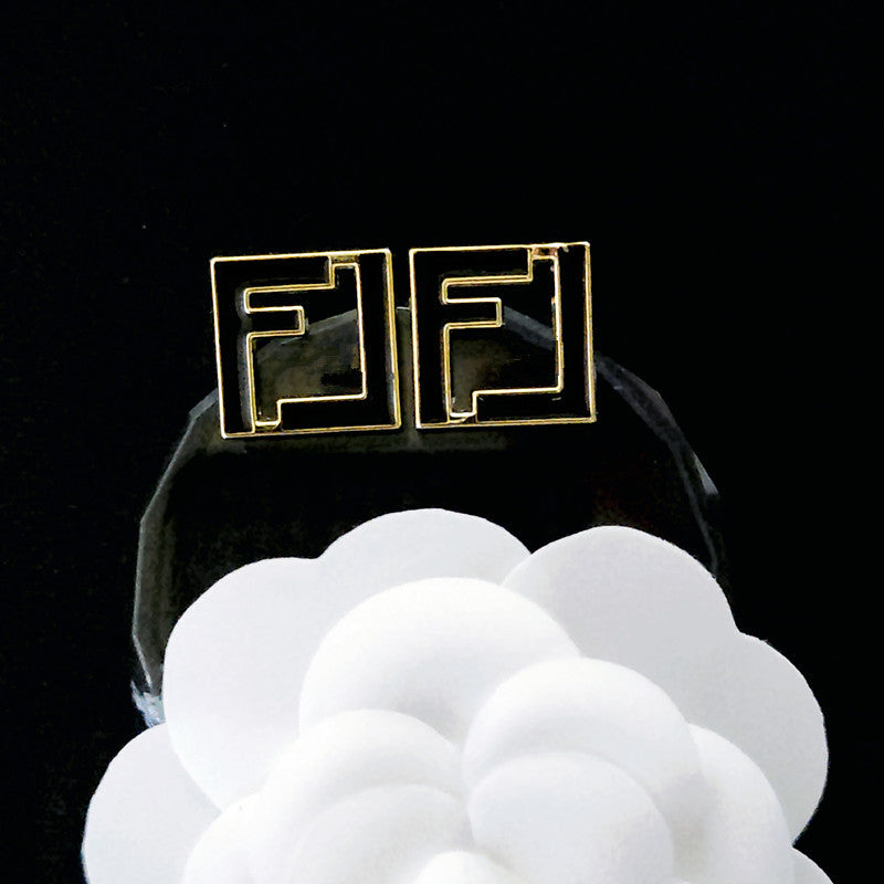 Women's & Men's Quality Collection Trending Rhinestone Letters Sier Earrings