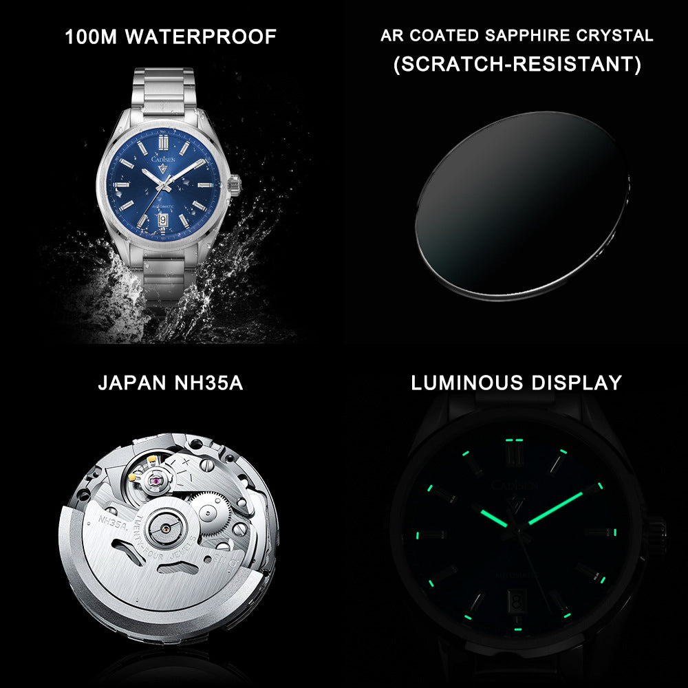 Men's Movement Fashion Business Watch Waterproof Mechanical Watches