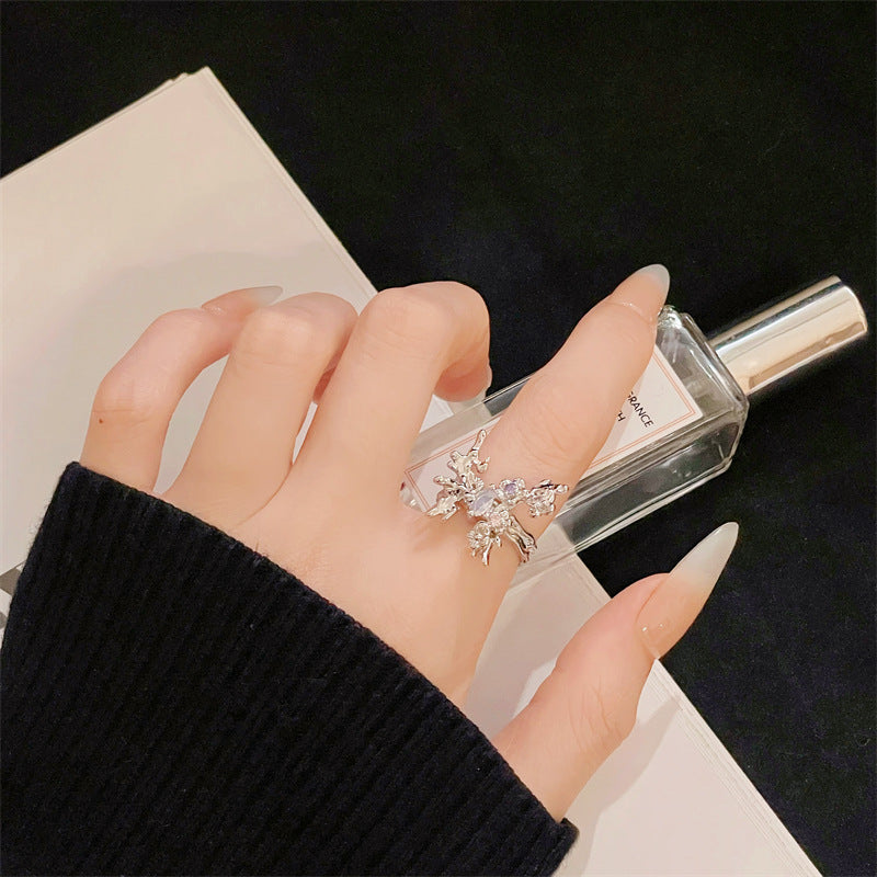 Women's Open Fashion Personalized Niche Design Style Mild Luxury Rings