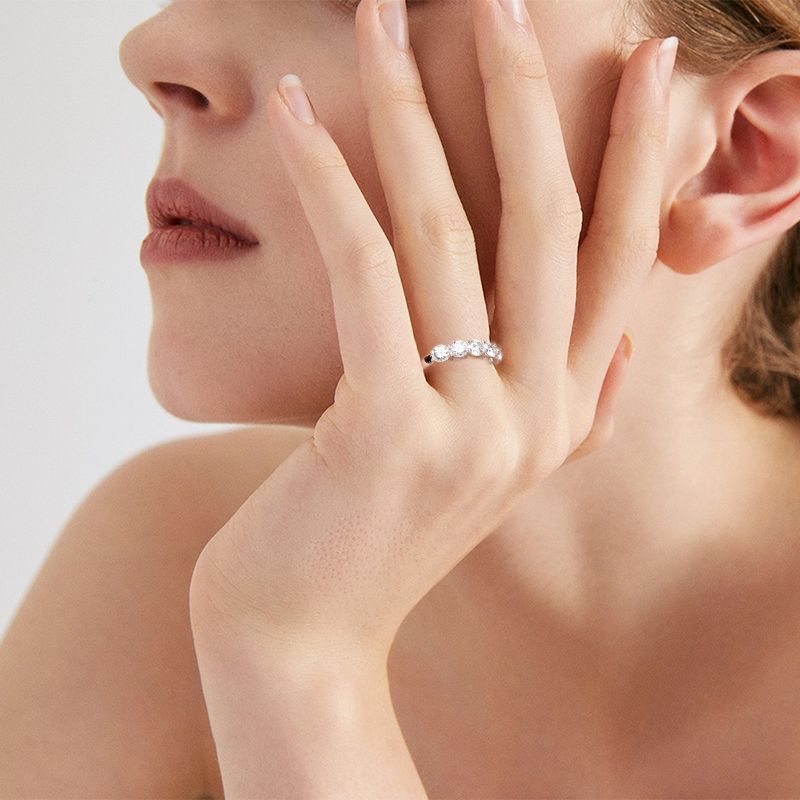 Women's Live Broadcast Design Moissanite Light Luxury Rings