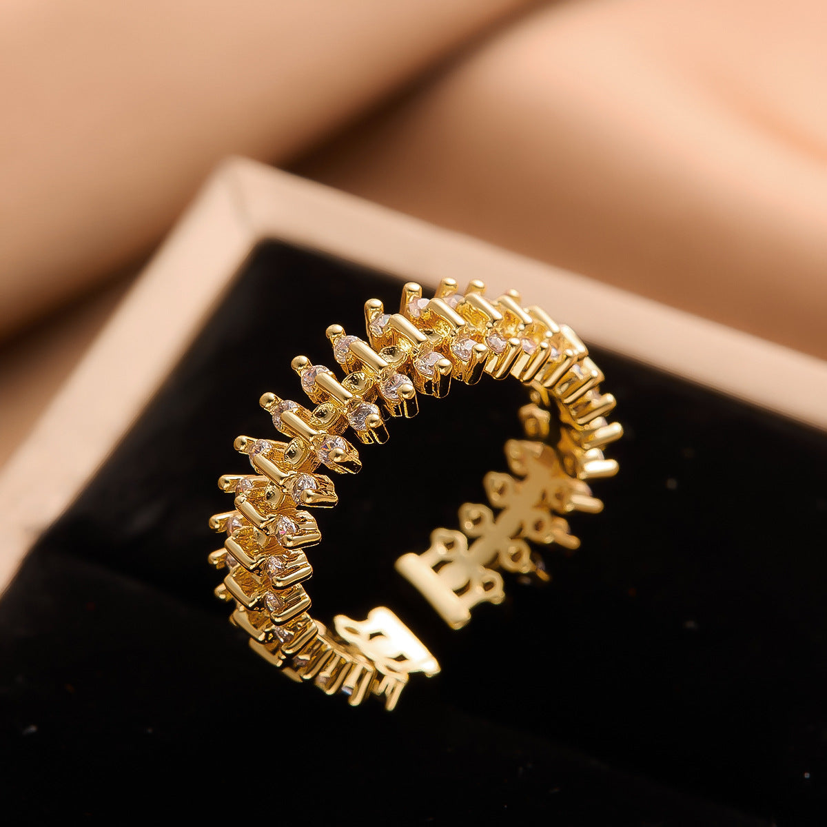 Real Gold Plated Copper Female Niche Rings