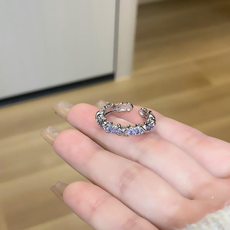 Women's Retro Affordable Luxury Cross Kaleidoscope Colorful Rings