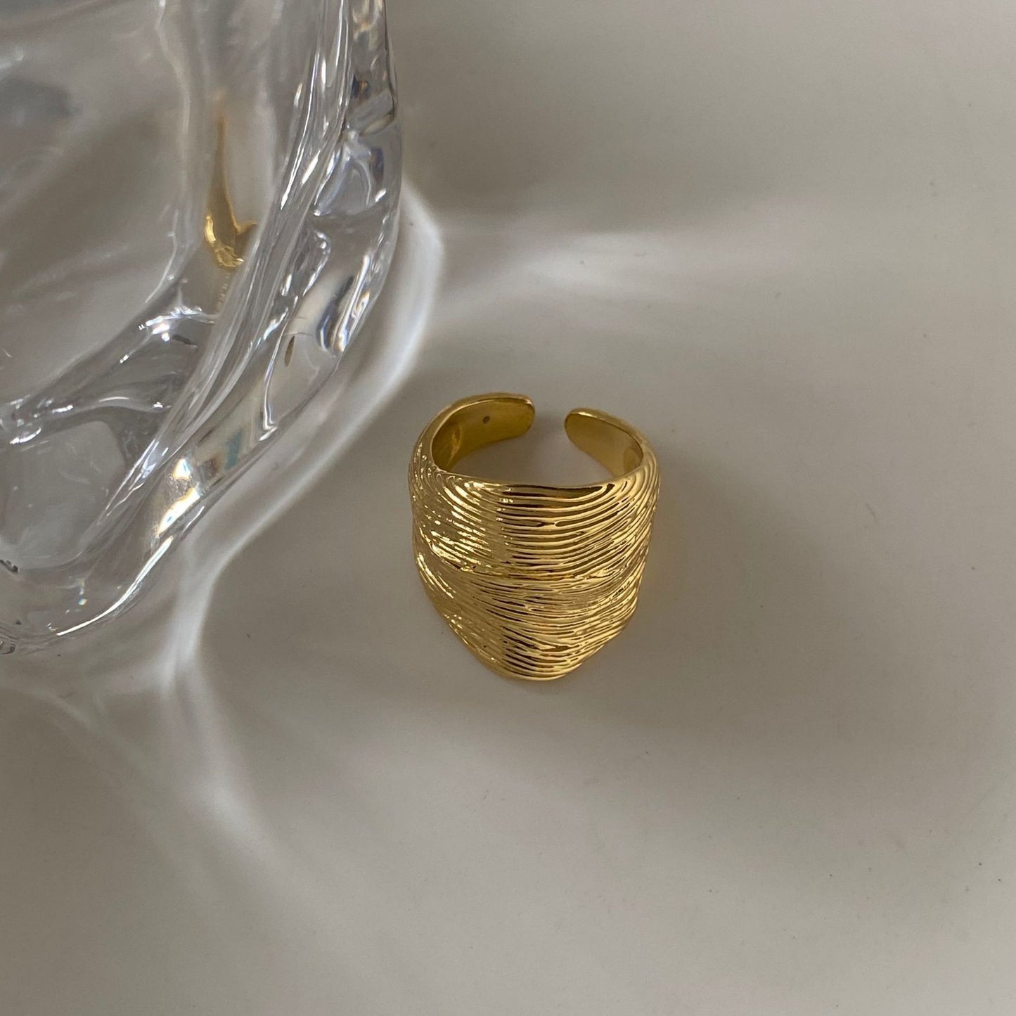 Minimalist Irregular Advanced Texture Index Finger Rings