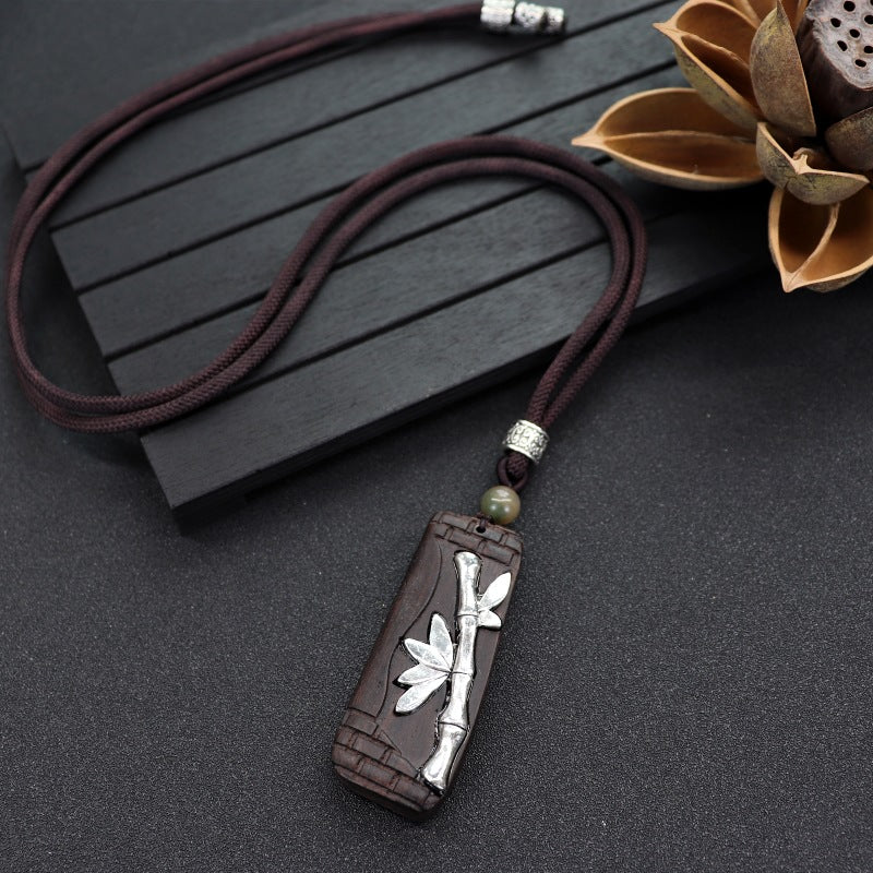 Women's Simple Zen Sweater Chain Cotton Linen Pendants