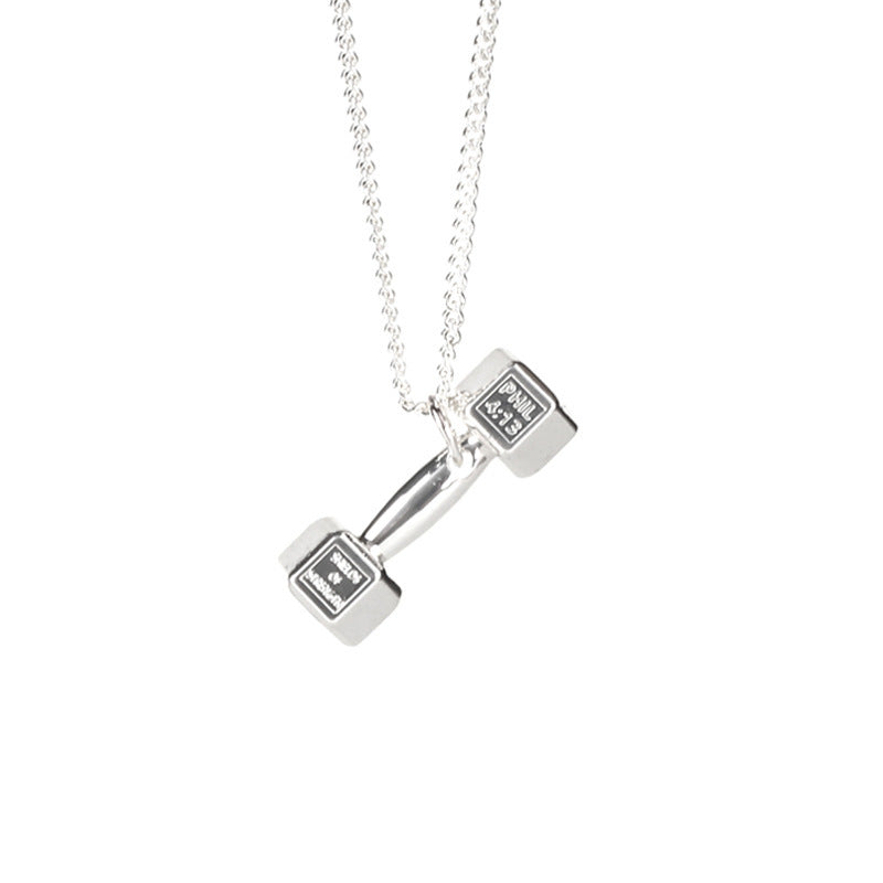 Women's & Men's Fashion Dumbbell Style Personality Ornament Clavicle Necklaces