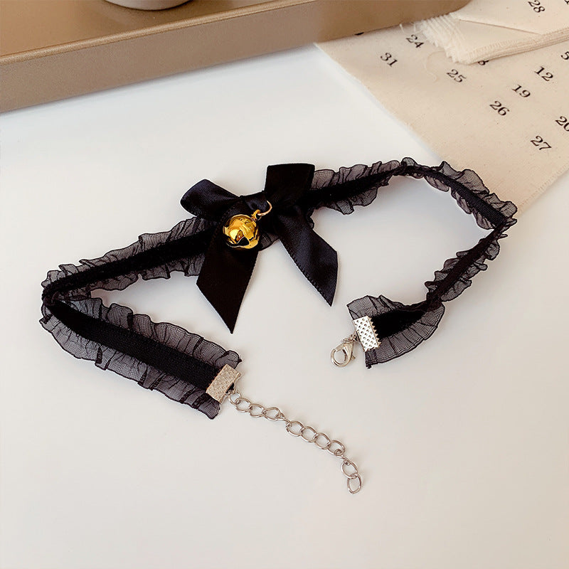 Women's Bell Shape Bow Collar Vintage Black Necklaces