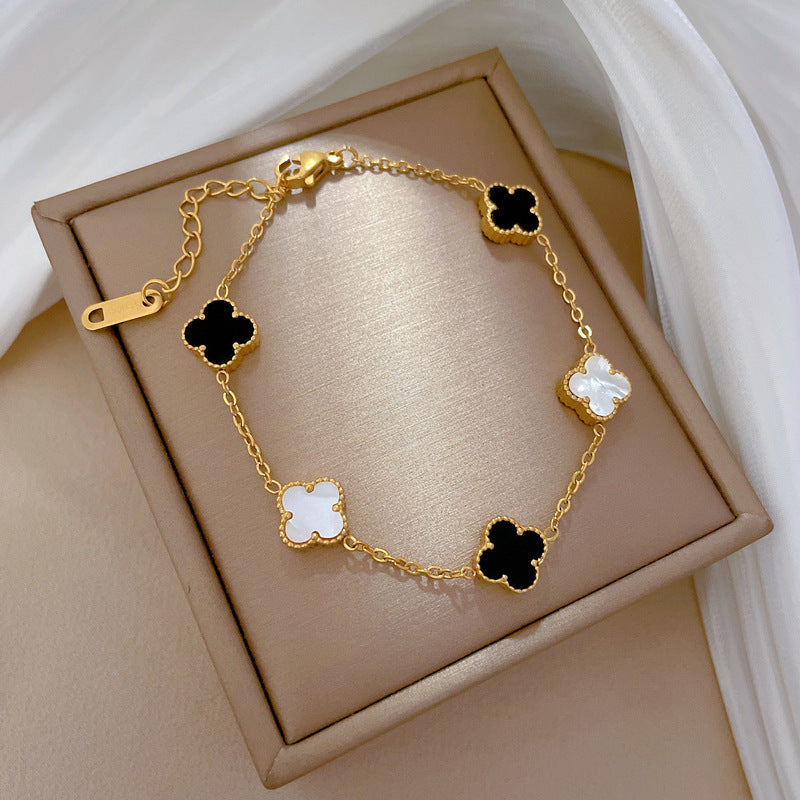 Women's High Version Lucky Four-leaf Grass Light Luxury Bracelets