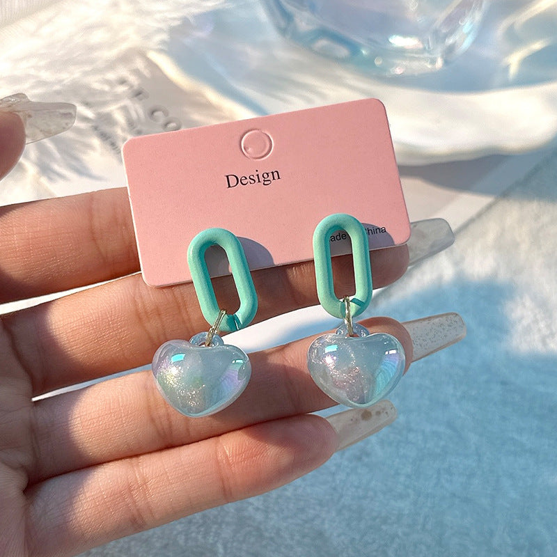 Fashion Design Candy Color Chain Female Dopamine Rings