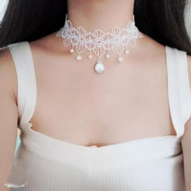 Women's Collar Lace Simple Black Clavicle Chain Necklaces