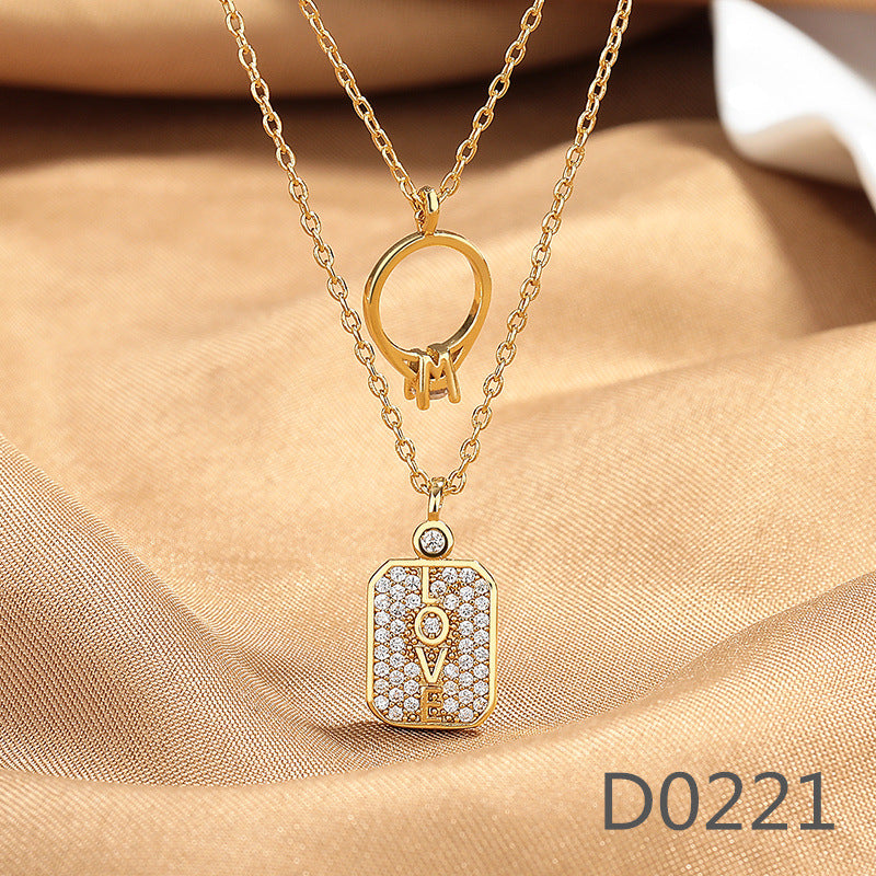 Women's Sweet Micro Inlaid Zircon Flower High-grade Necklaces