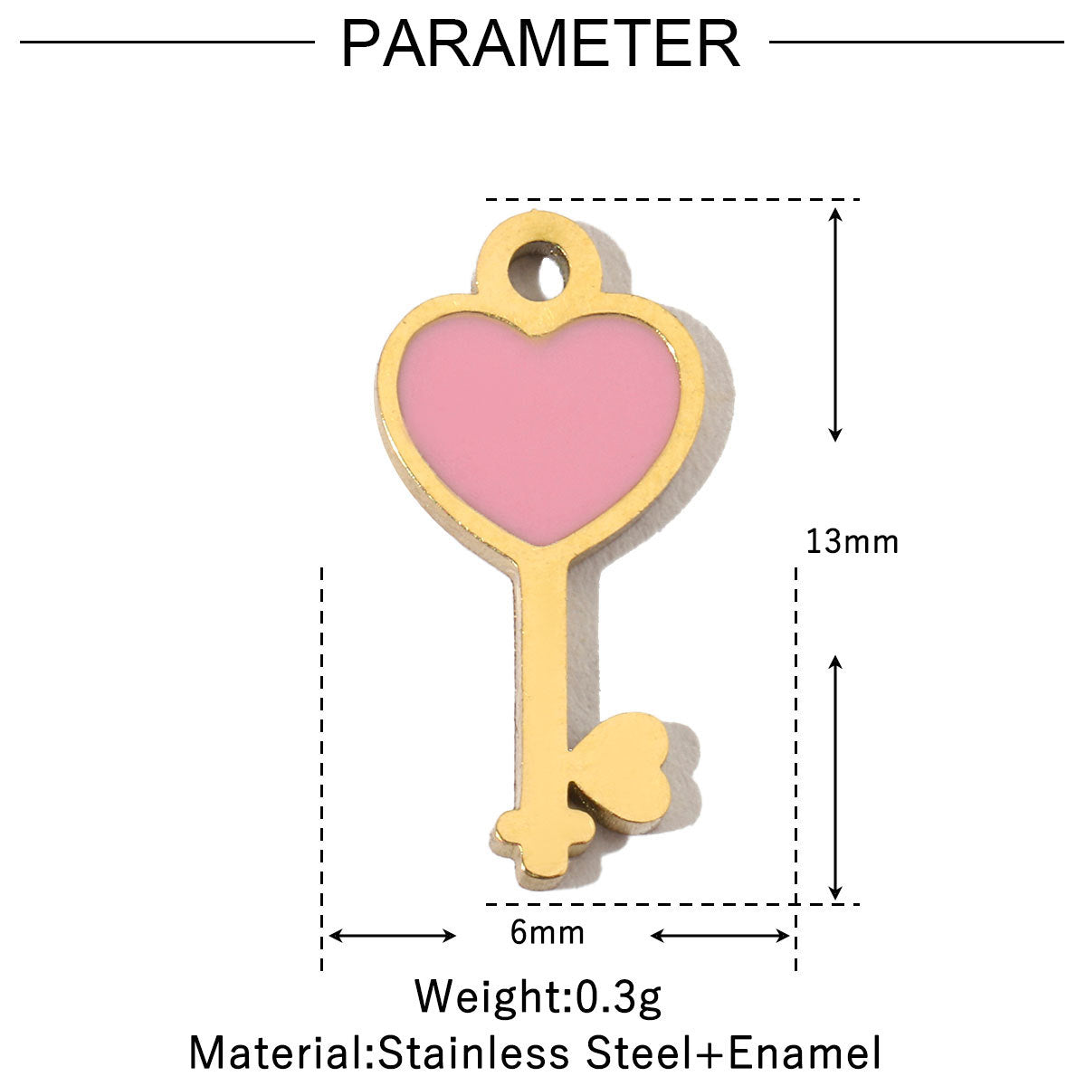Steel Female Heart Fish Love Color Stainless Pendants