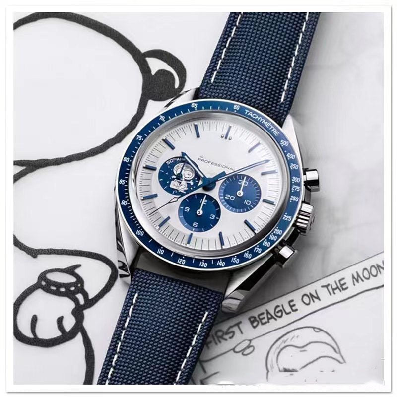 Men's Snoopy Spaceship Super Watch Earth Timing Mechanical Watches
