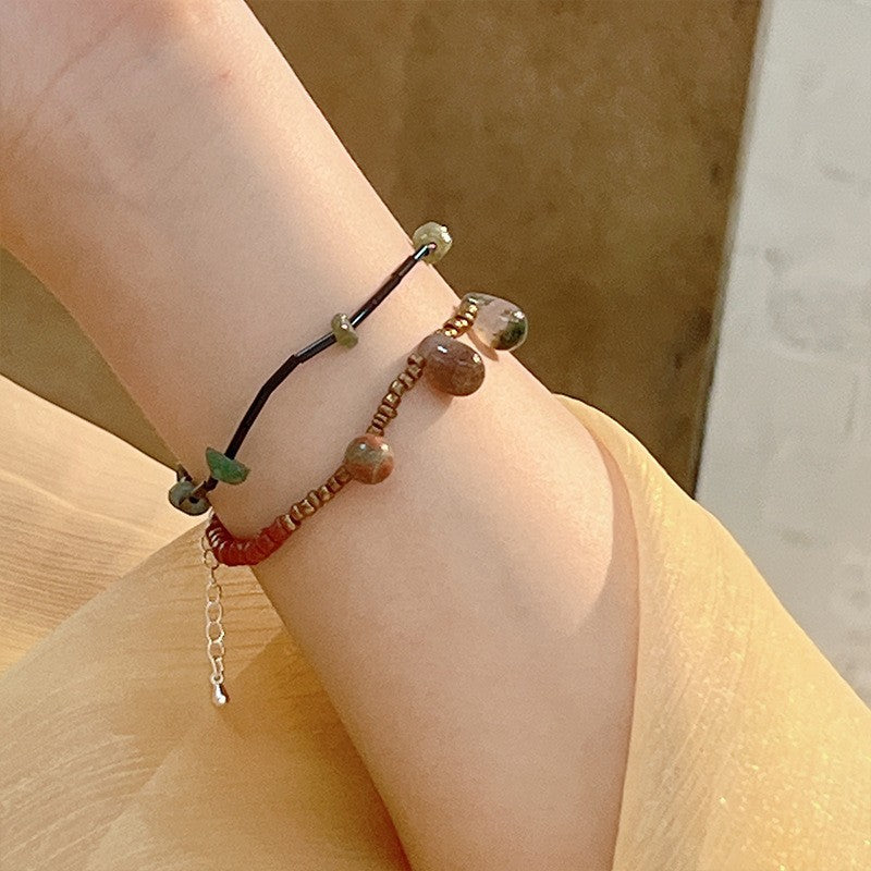 Twin Pearl Light Luxury Minority Exquisite Elastic Bracelets