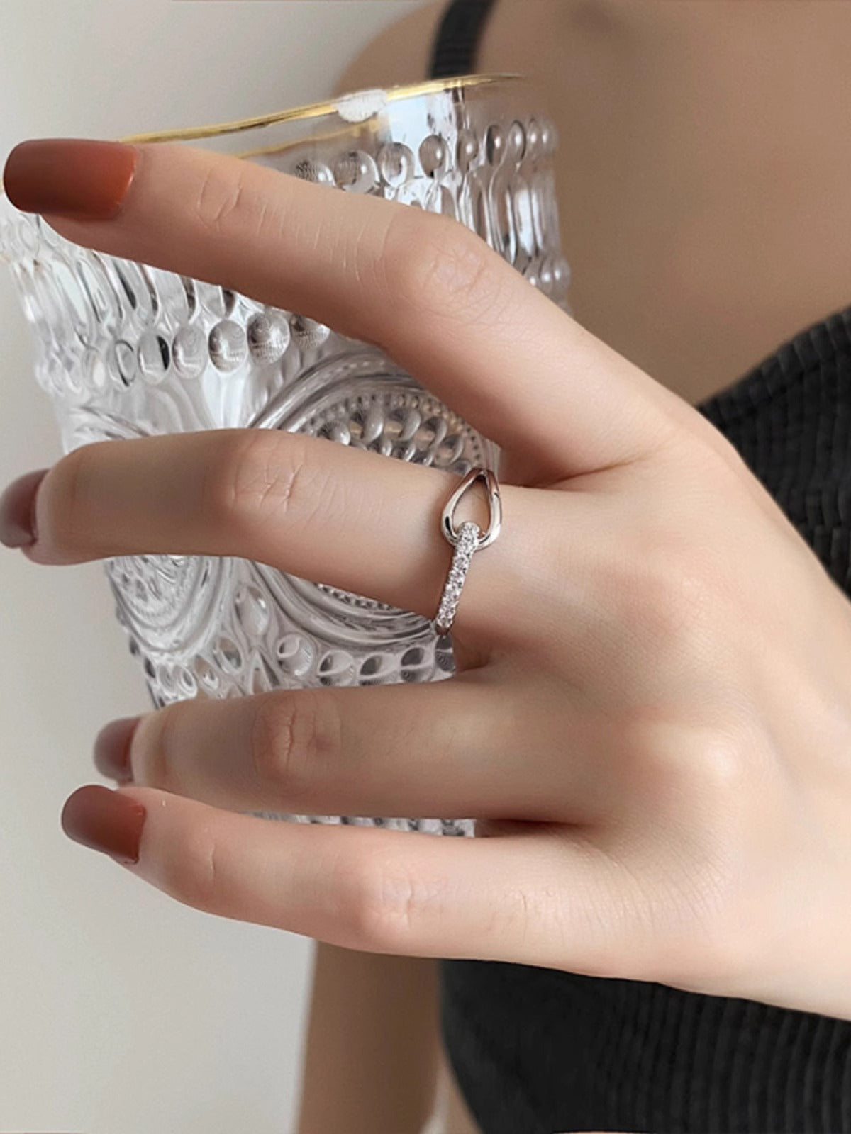 Index Finger Female Design Fashion Titanium Rings