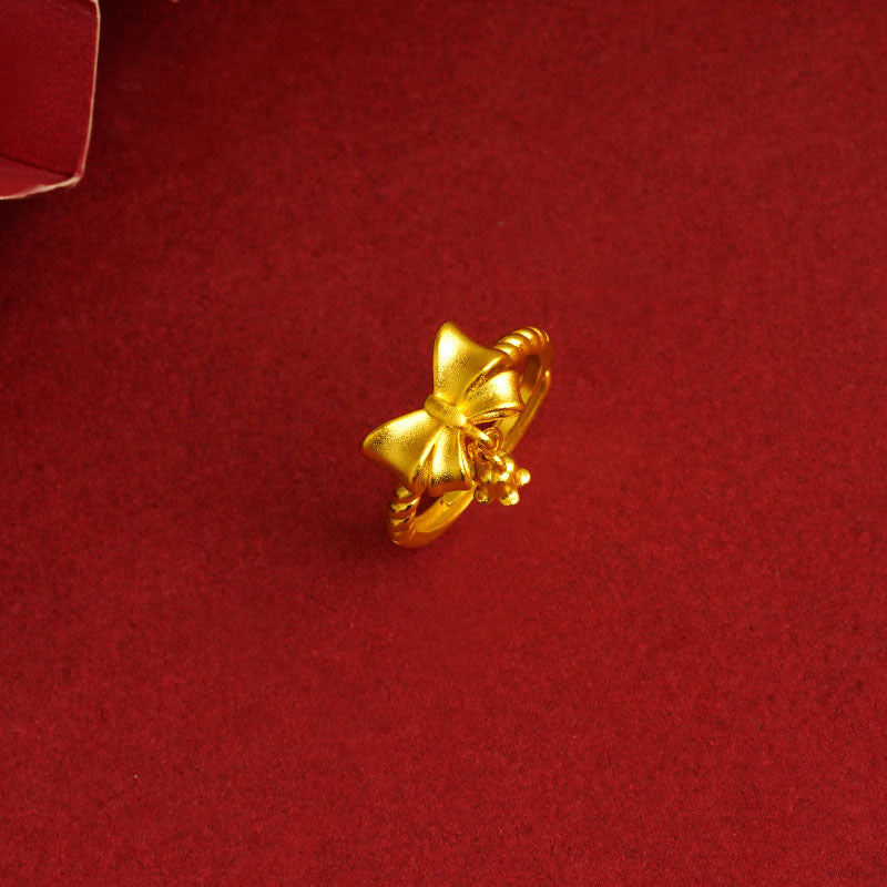 Bow Simulation Brass Decoration Vietnam Alluvial Gold Pendants