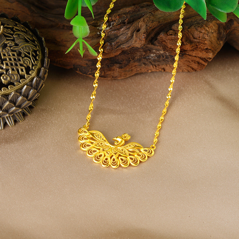 Bow Simulation Brass Decoration Vietnam Alluvial Gold Pendants