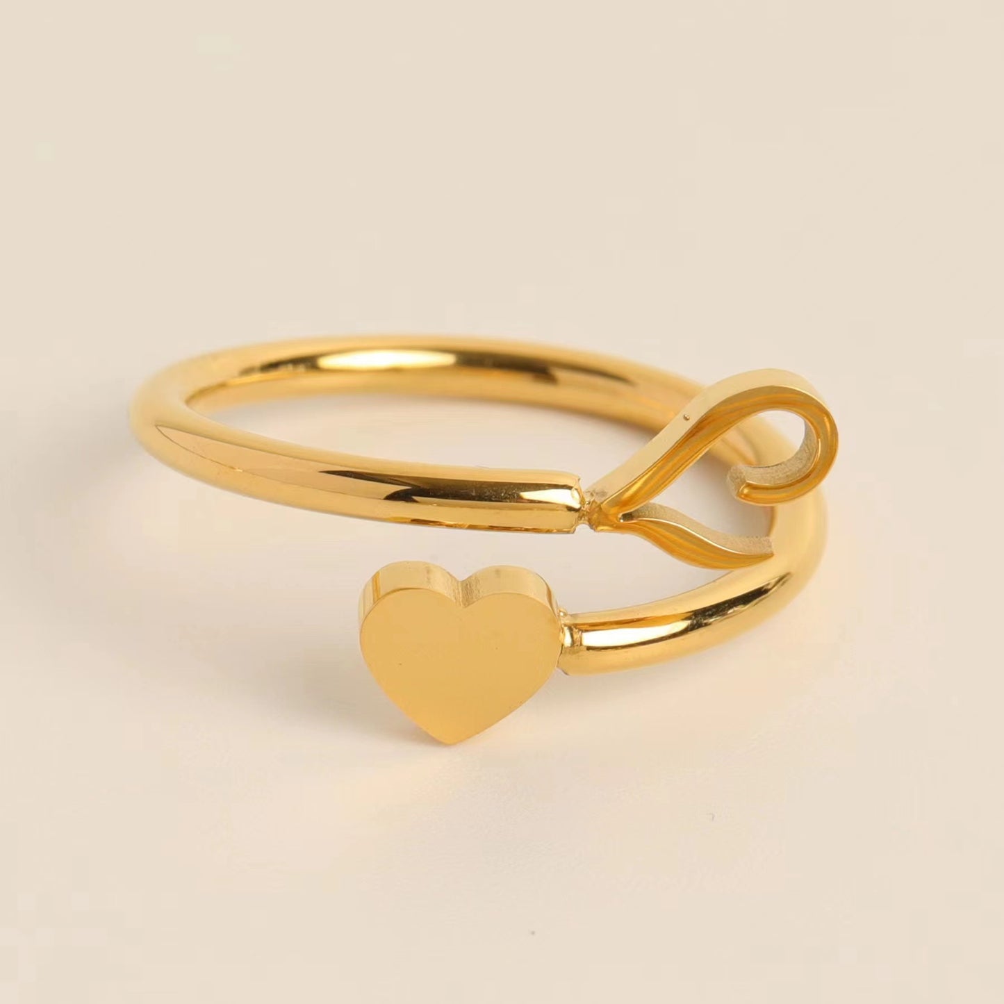Three-dimensional Love Little Finger Open Adjustable Rings
