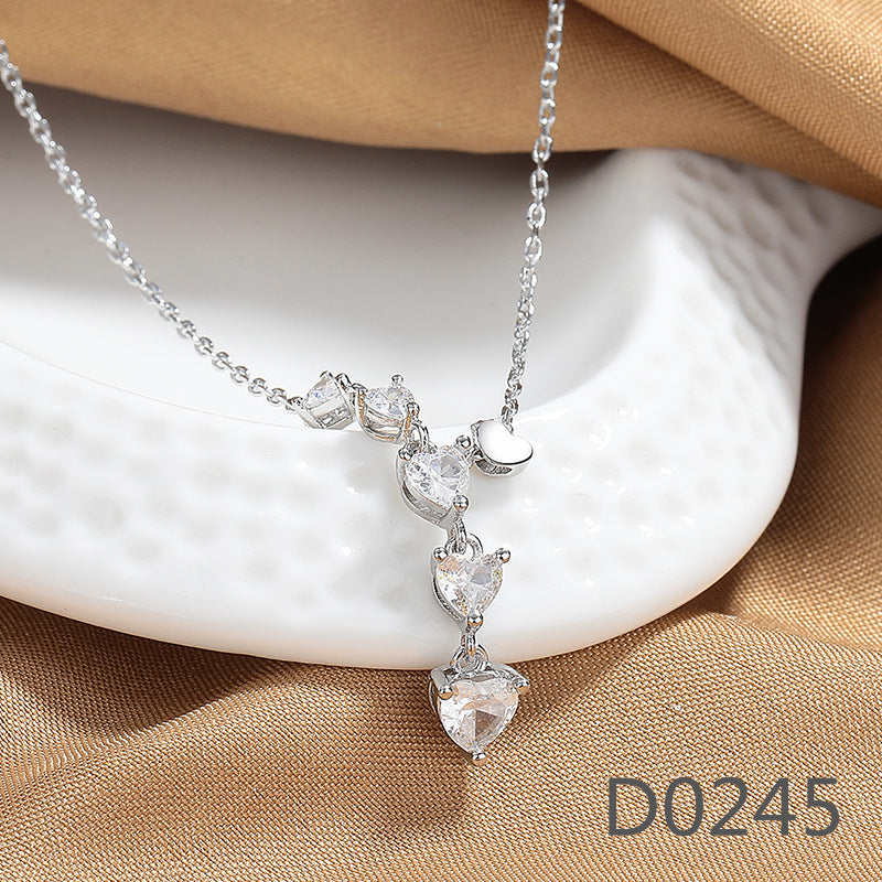 Women's Sweet Micro Inlaid Zircon Flower High-grade Necklaces