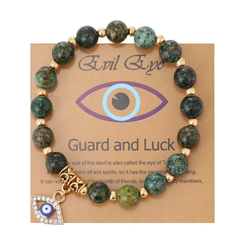 Women's Pink Zebra Stone Devil's Eye Basketball Bracelets