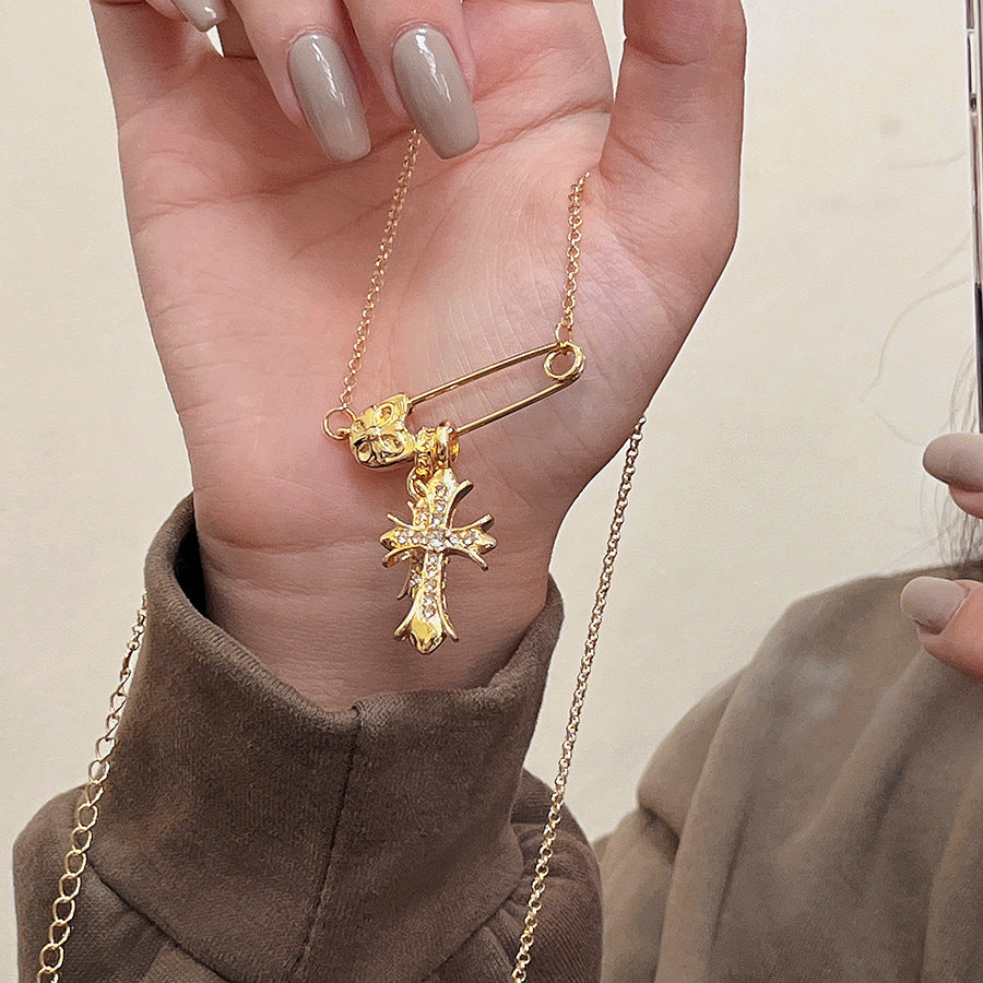 Women's For Light Luxury Jeweled High-grade Gold Necklaces