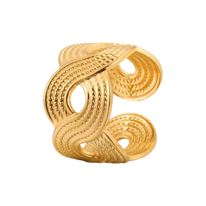 Women's & Men's Stainless Steel For Titanium Open-end Index Rings