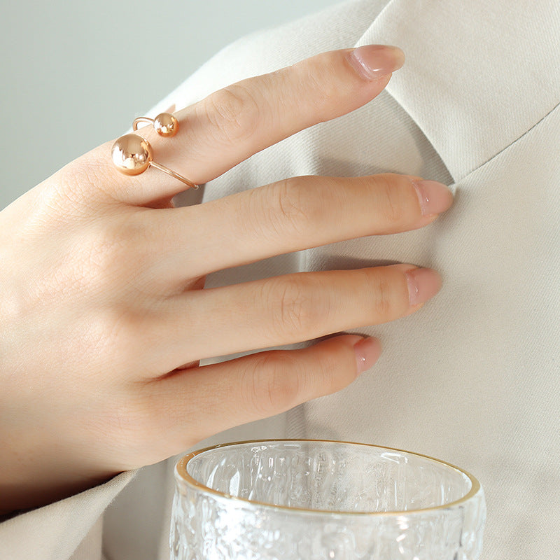 Ball Design Line Sense Open Little Rings